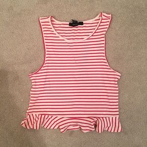Never been worn ruffle crop top size S
